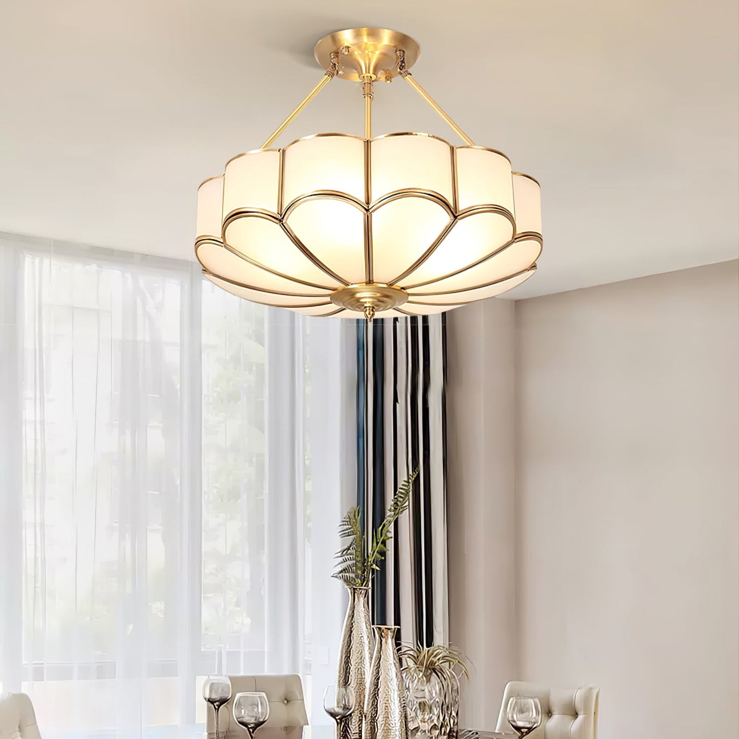 Flower Shape Glass Ceiling Light