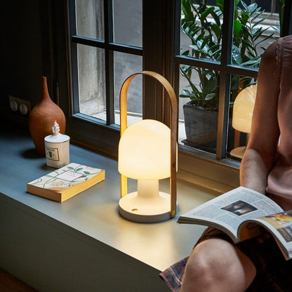 Portable Glass Charging Table Lamp