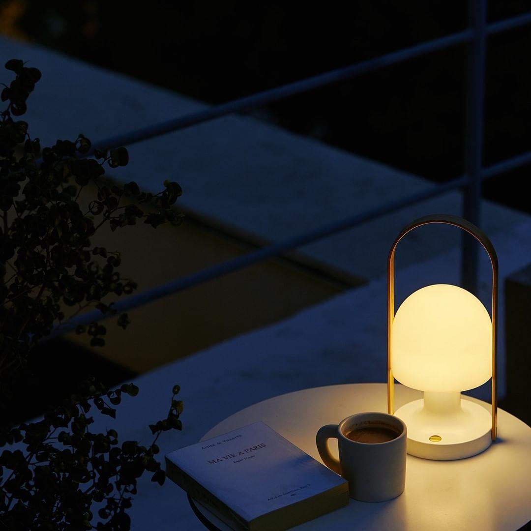 Portable Glass Charging Table Lamp