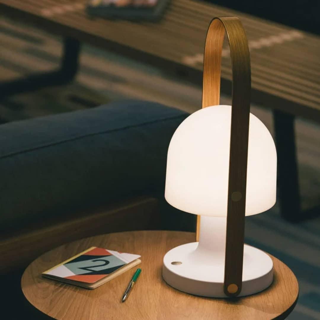 Portable Glass Charging Table Lamp