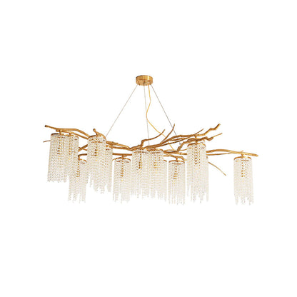 Forest Dawn Brass Chandelier