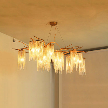 Forest Dawn Brass Chandelier