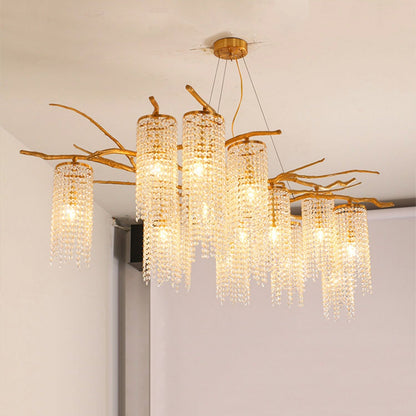 Forest Dawn Brass Chandelier