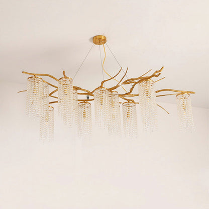 Forest Dawn Brass Chandelier