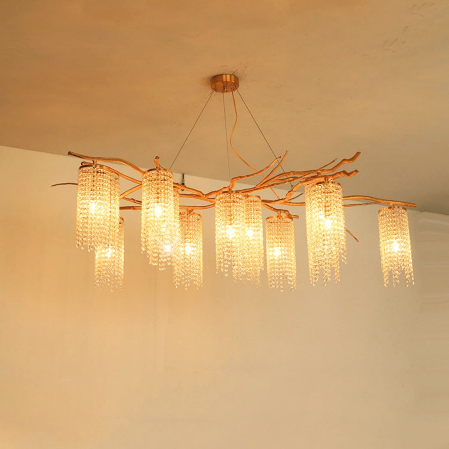 Forest Dawn Brass Chandelier