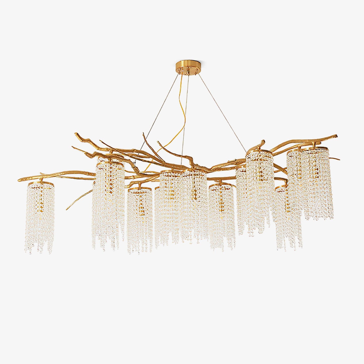 Forest Dawn Brass Chandelier