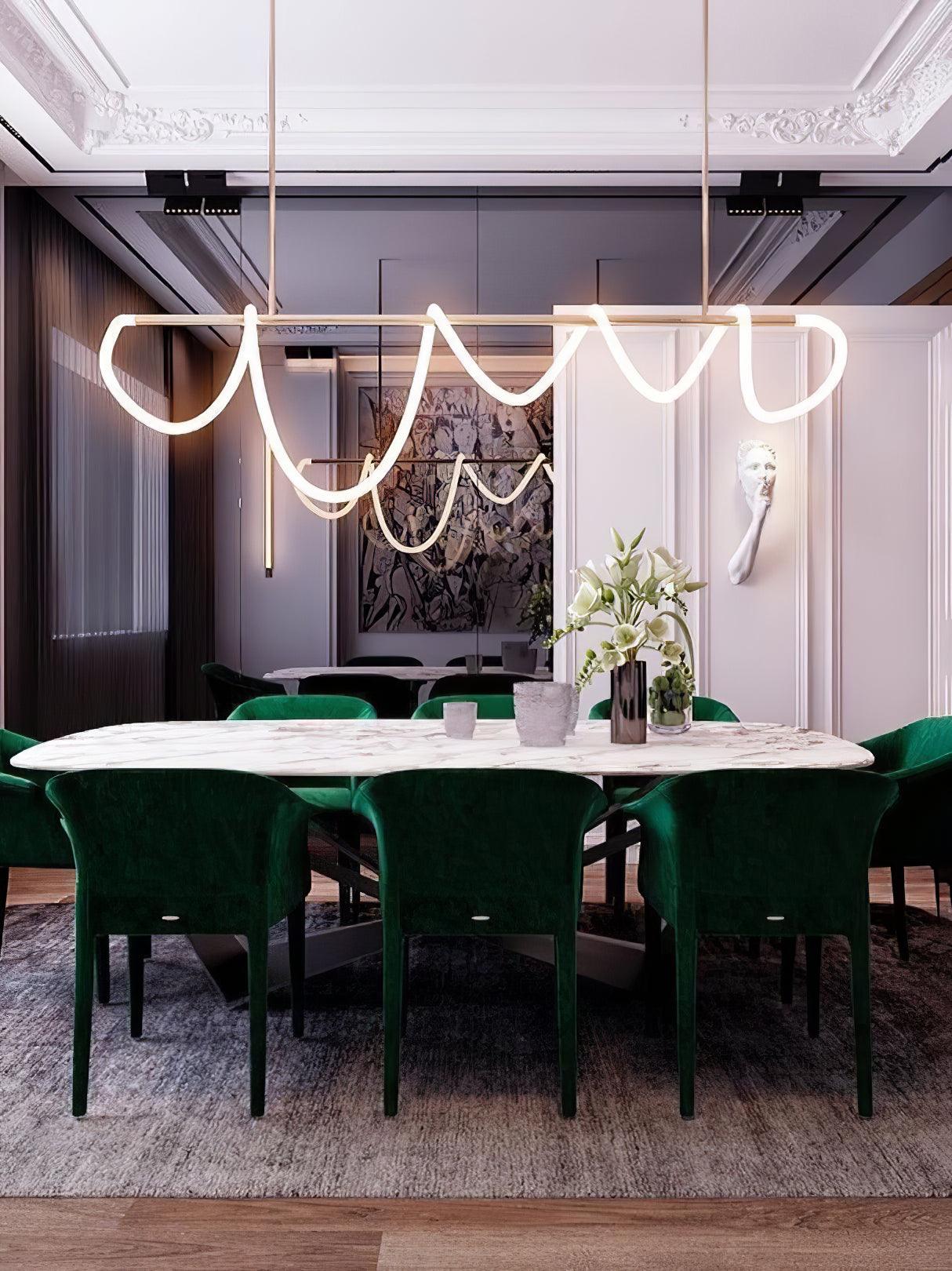 Flexible Linear Curve Chandelier