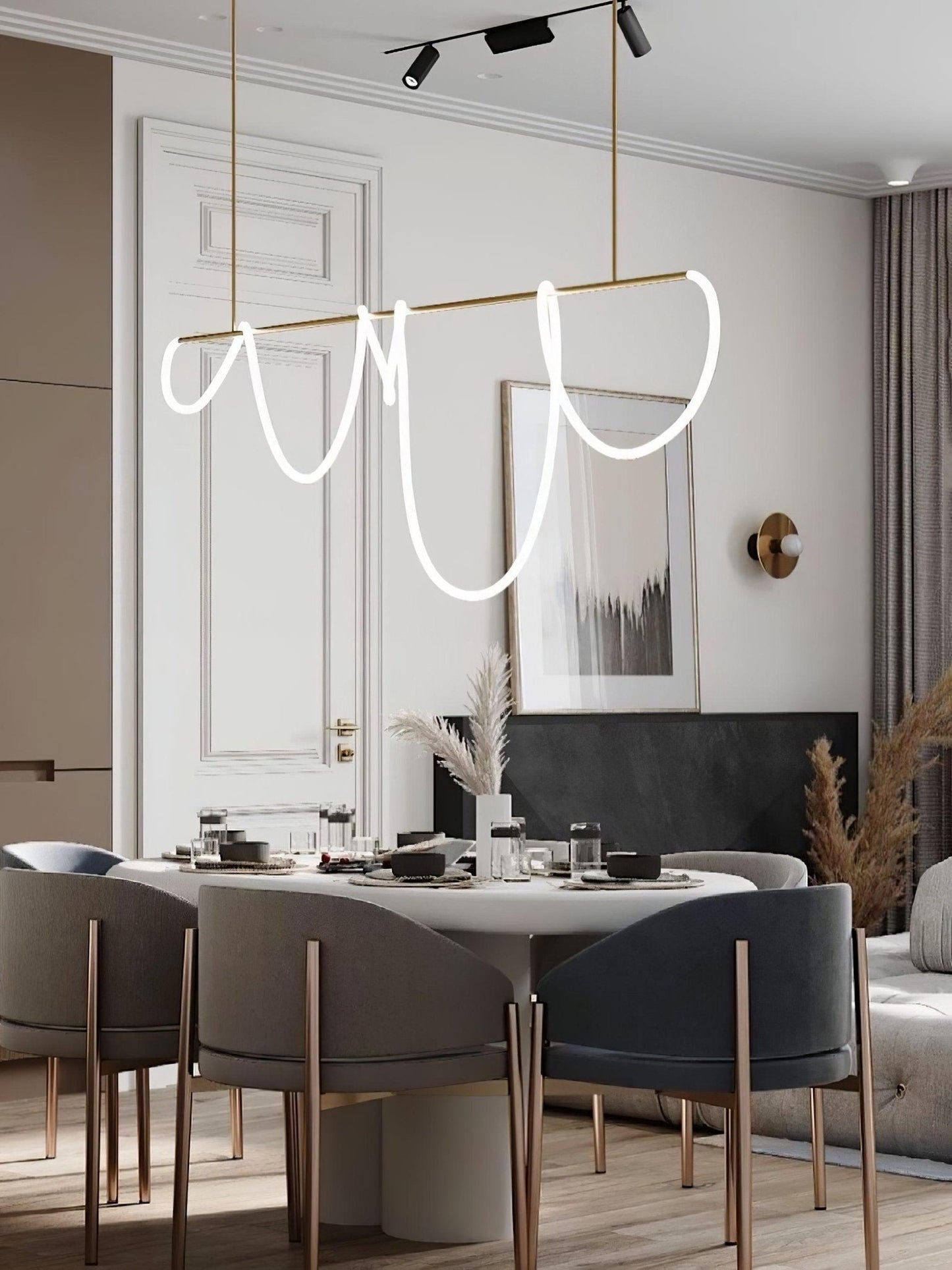 Flexible Linear Curve Chandelier