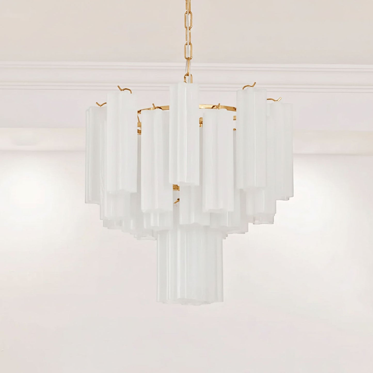 Frosted Glass Tubes Chandelier