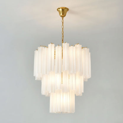 Frosted Glass Tubes Chandelier