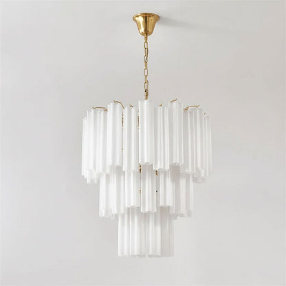 Frosted Glass Tubes Chandelier