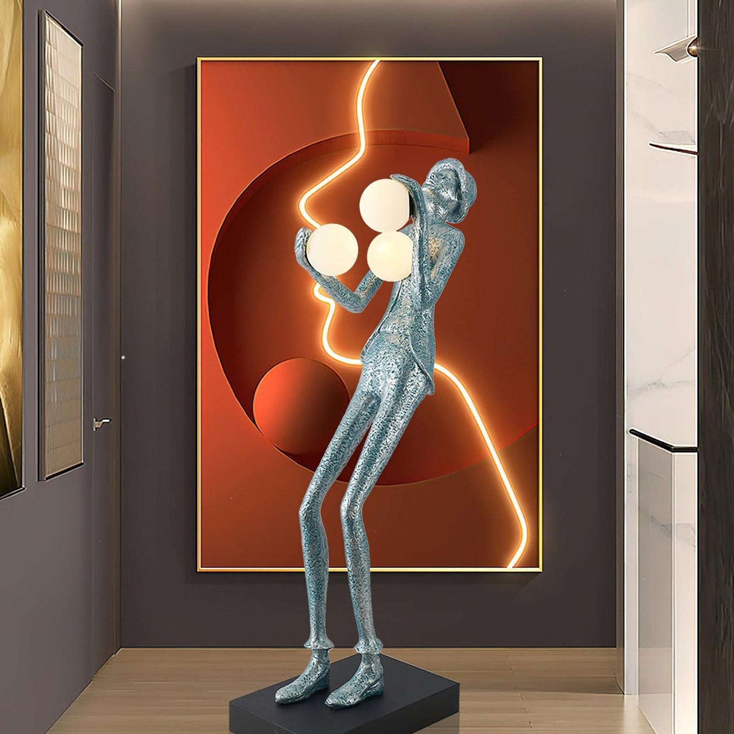 Gentleman Sculpture Floor Lamp