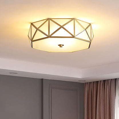 Geometric Shaped Flush Ceiling Light