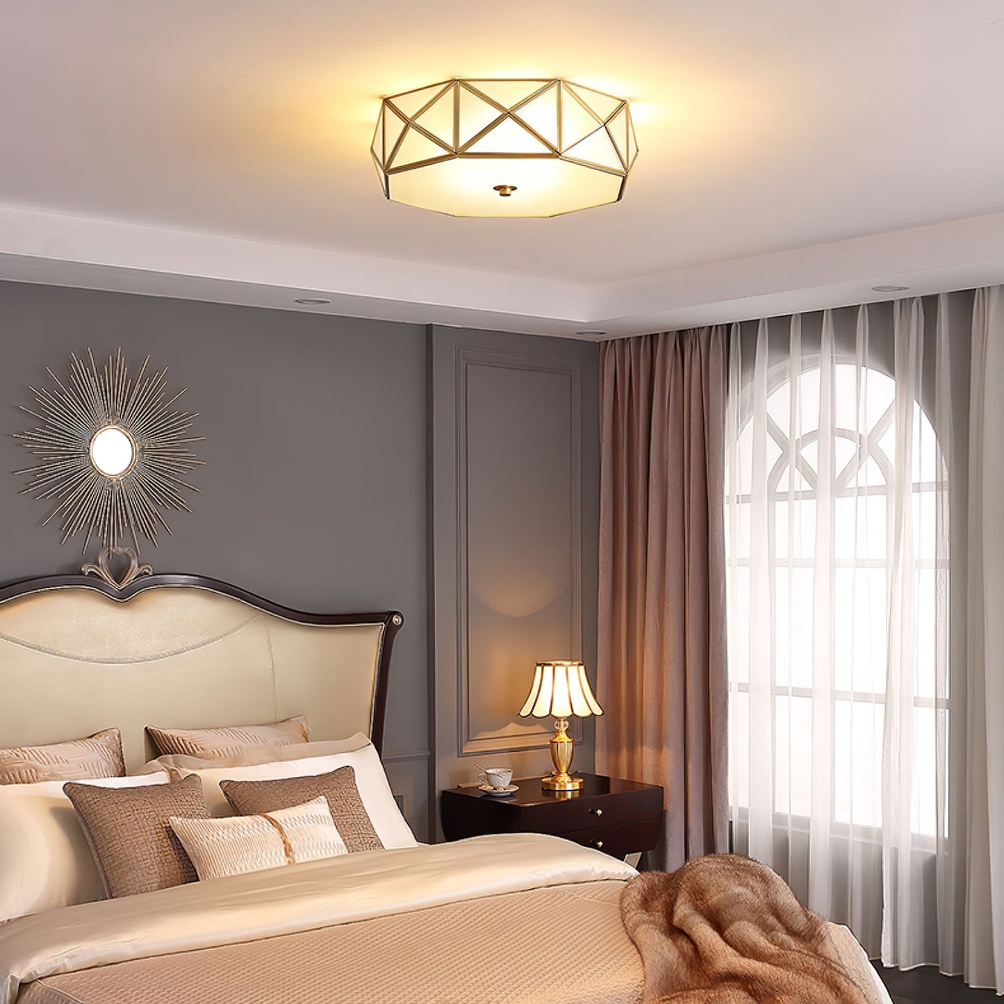 Geometric Shaped Flush Ceiling Light