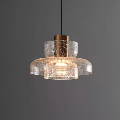 Glacier Crackle Glass Pendant Lamp