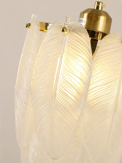 Glass Feather Pendant Light
