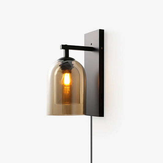 Glass Tubular Plug-in Wall Lamp