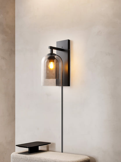 Glass Tubular Plug-in Wall Lamp