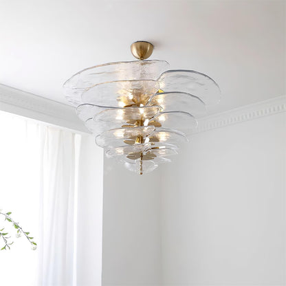 Petals Gold Murano Chandelier