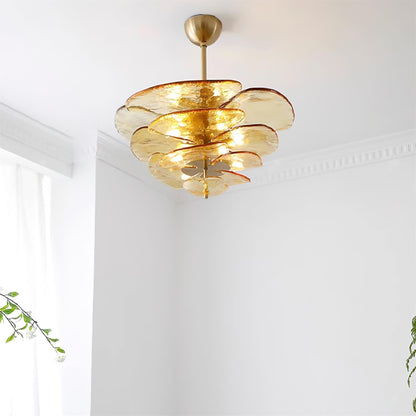 Petals Gold Murano Chandelier