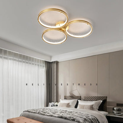 Golden Rings Ceiling Light