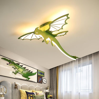 Grüne Dinosaurier-Deckenlampe