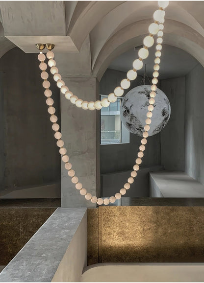 Pearl Necklace Balls Chandelier