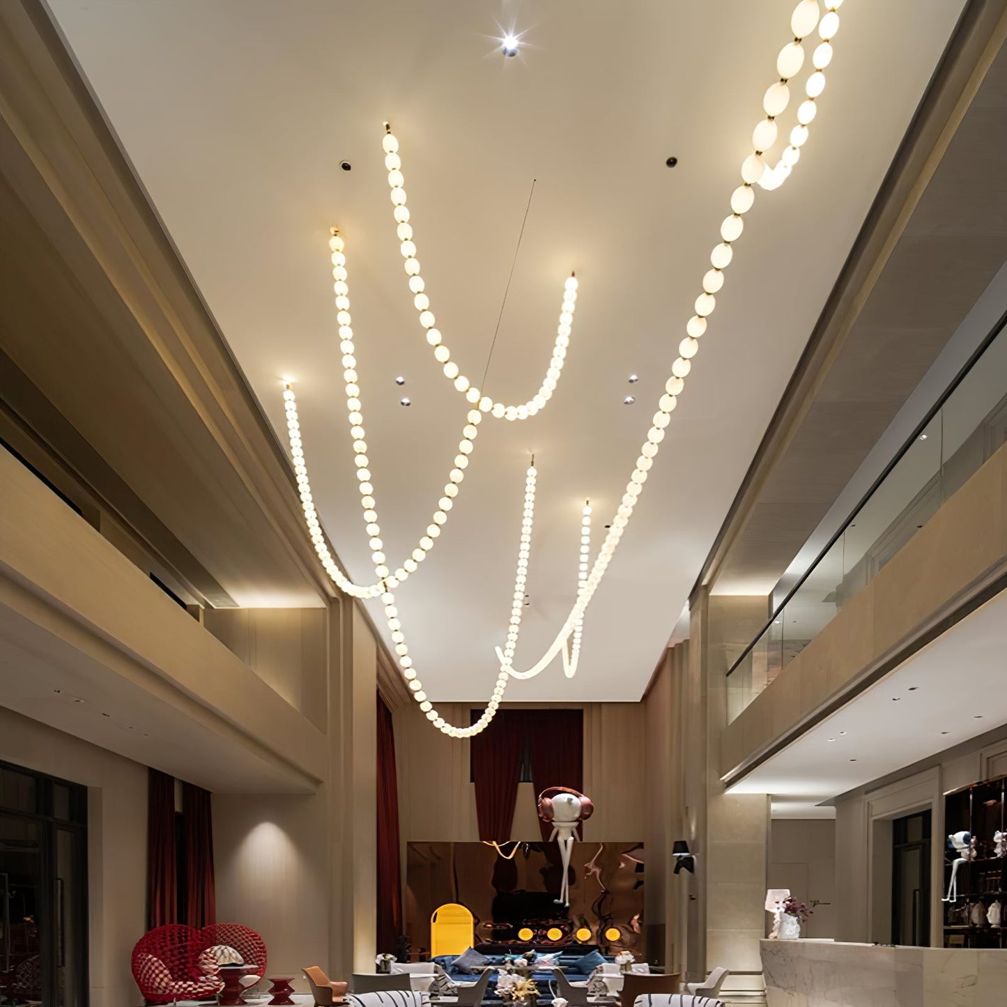 Pearl Necklace Balls Chandelier