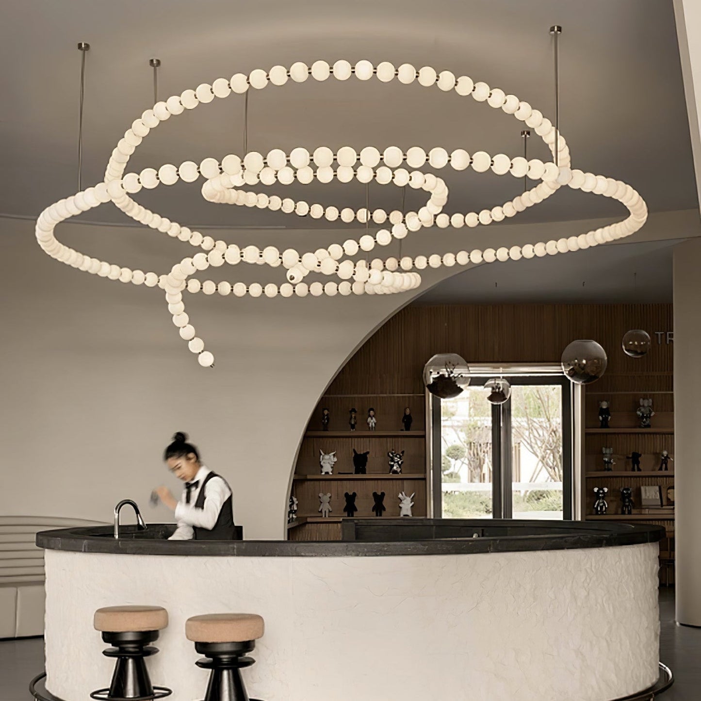 Pearl Necklace Balls Chandelier