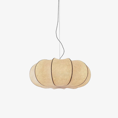 Oblate Silk Pendant Lamp