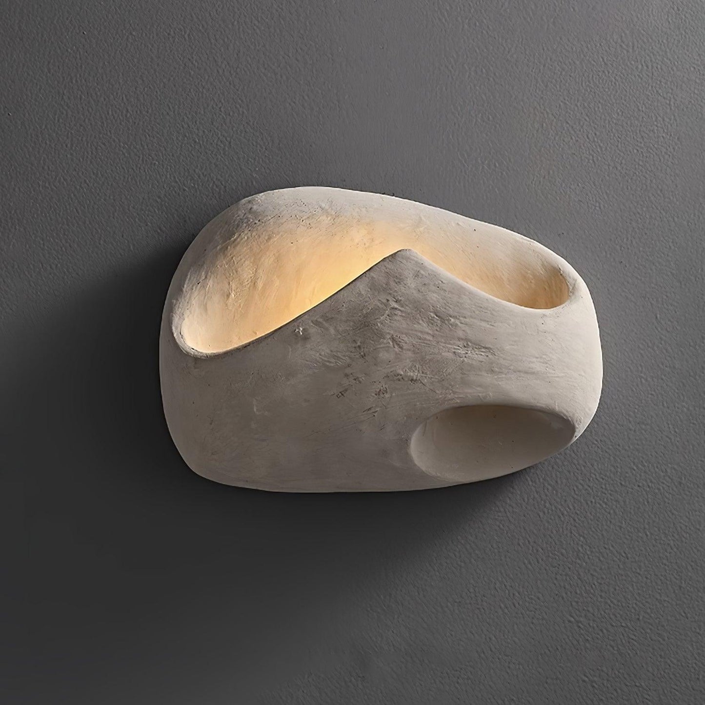 Cement Hollow Wall Light Model A ∅ 12.2″ x H 8.1″ / Dia 31cm x H 20.5cm / Cement grey Wall lamp