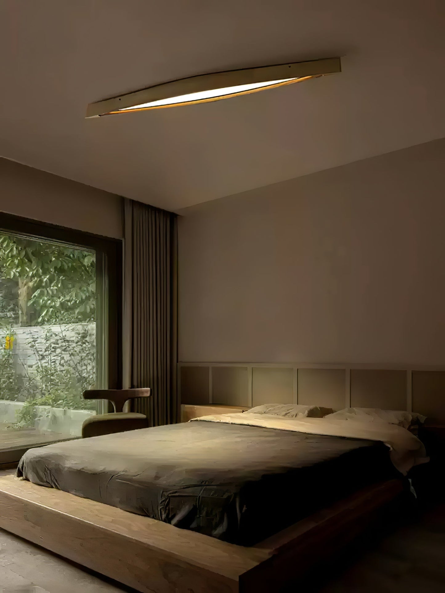 Horizon Linear Wood Ceiling Lamp