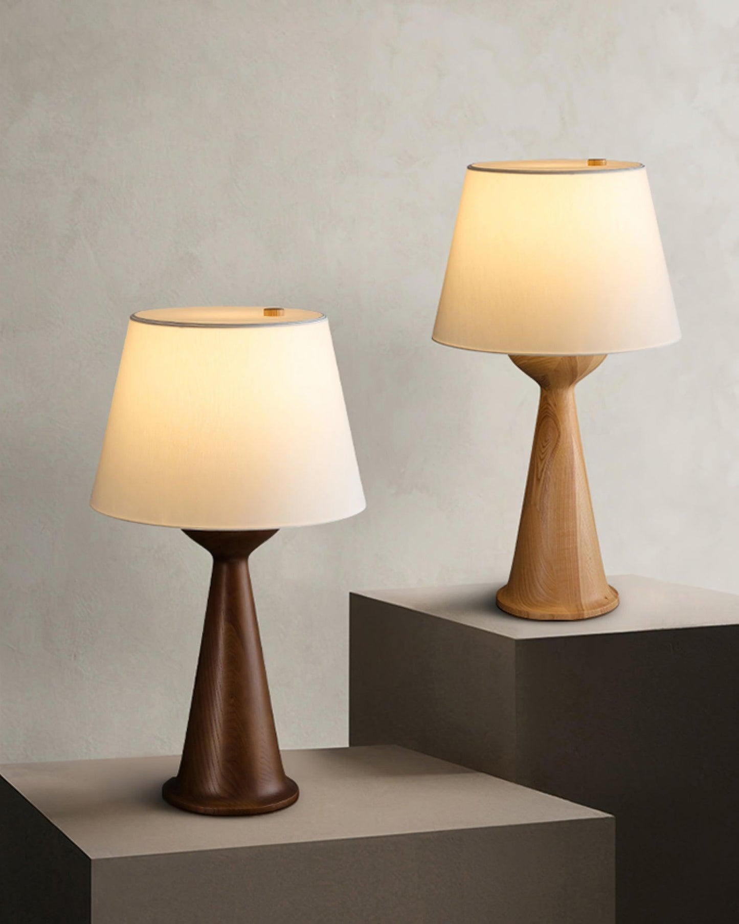 Hourglass Wood Table Lamp