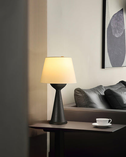 Hourglass Wood Table Lamp