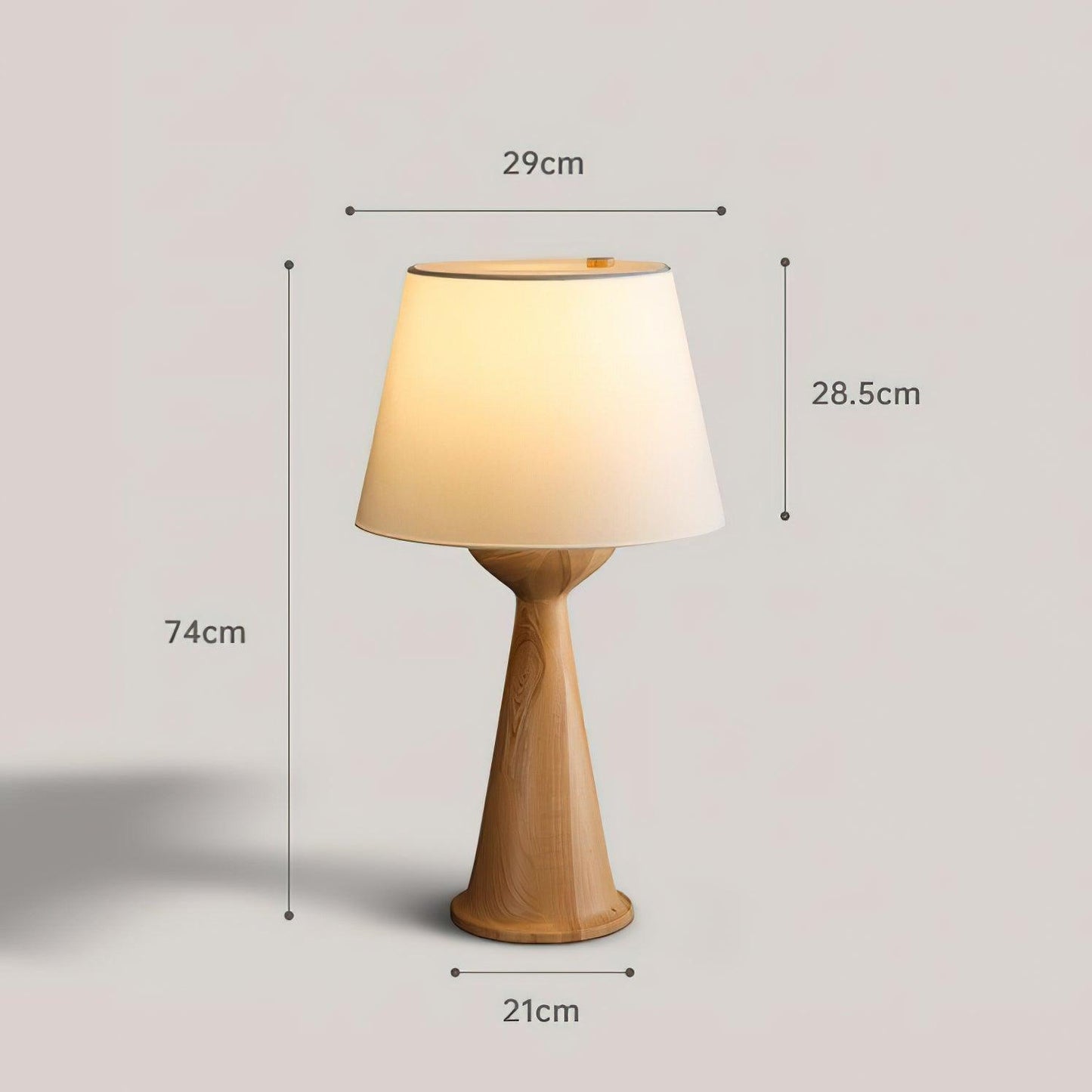 Hourglass Wood Table Lamp