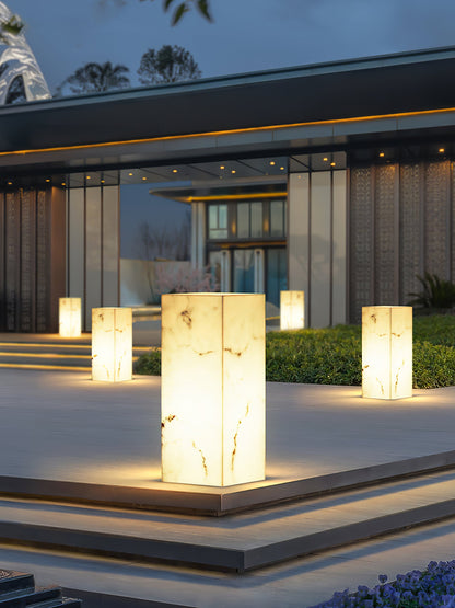 Imitation Marble Cube Outdoor Light