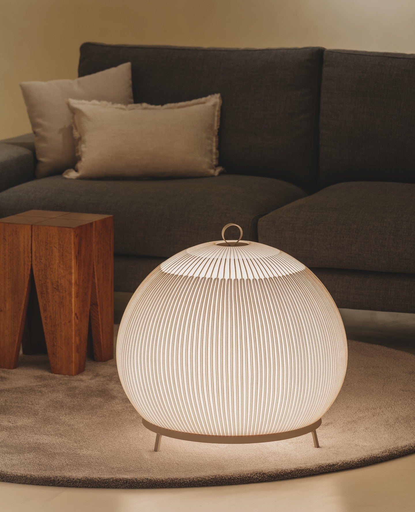 Lantern Knit Table Lamp