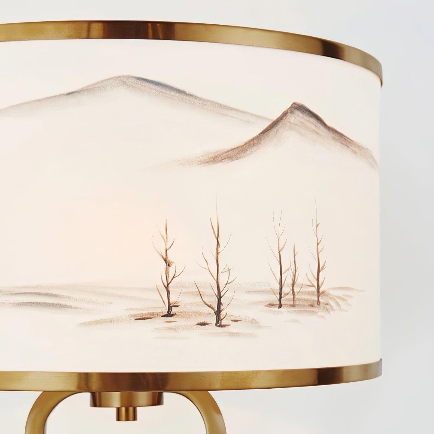 مصباح طاولة رسم المناظر الطبيعية