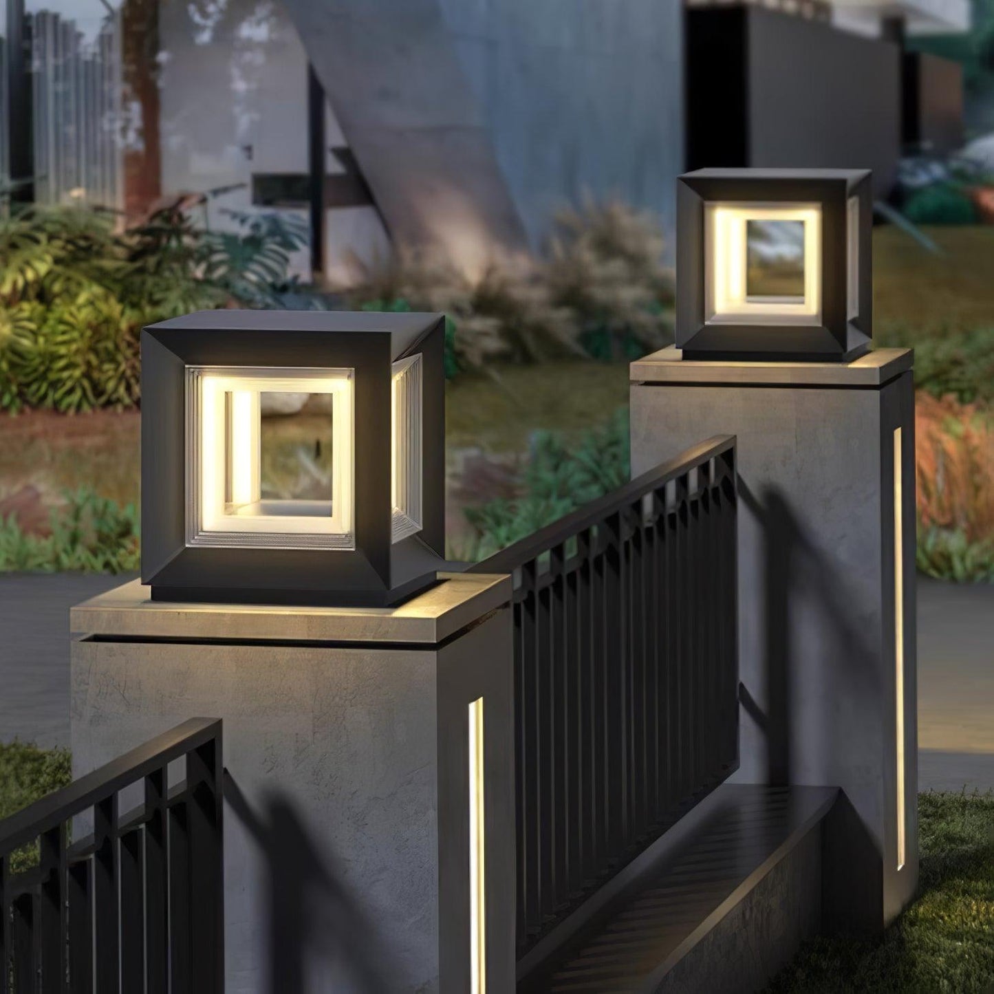 Light Cube Outdoor Post Light