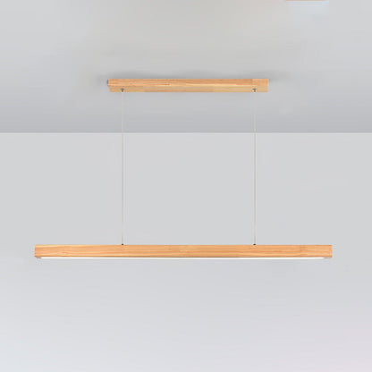 Linear Wooden Pendant Light
