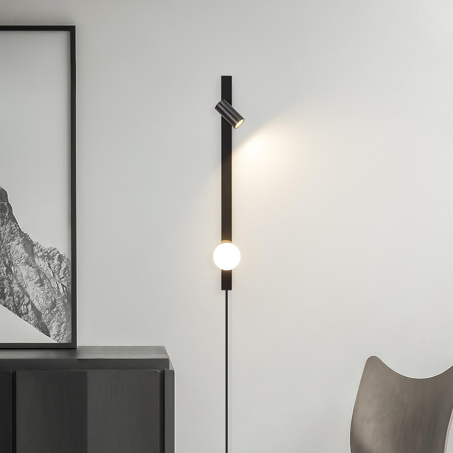 Long Arm Plug-in Wall Light