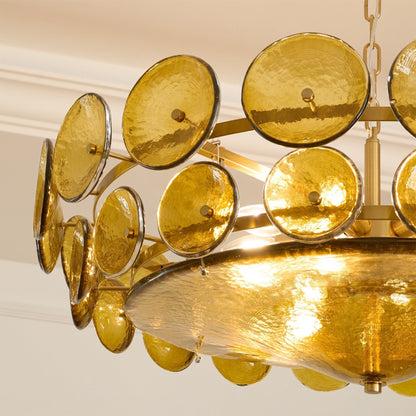 Solaris Disc Murano Chandelier