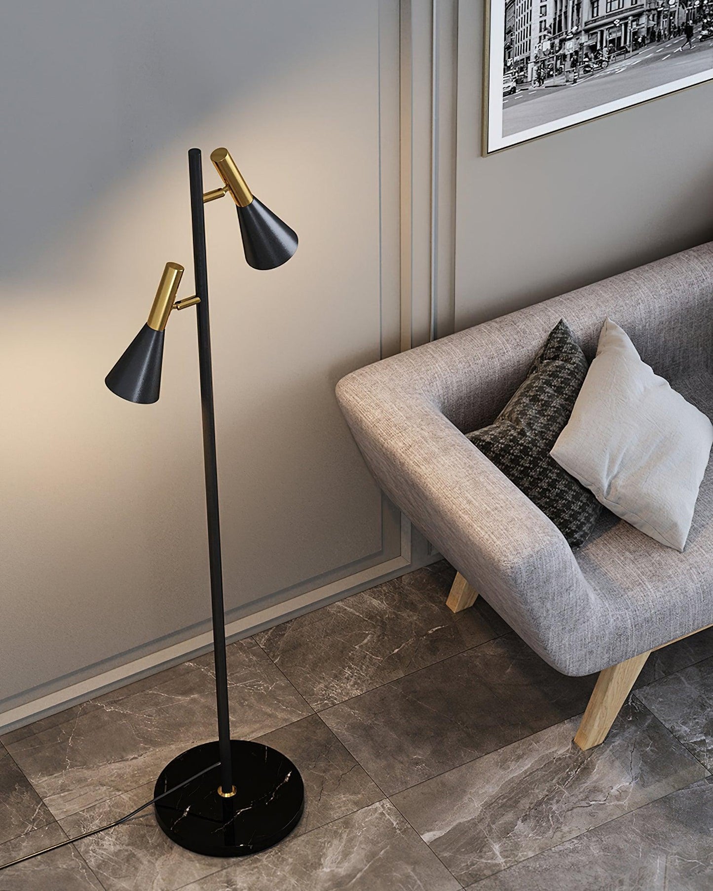 Lron Mouth Floor Lamp