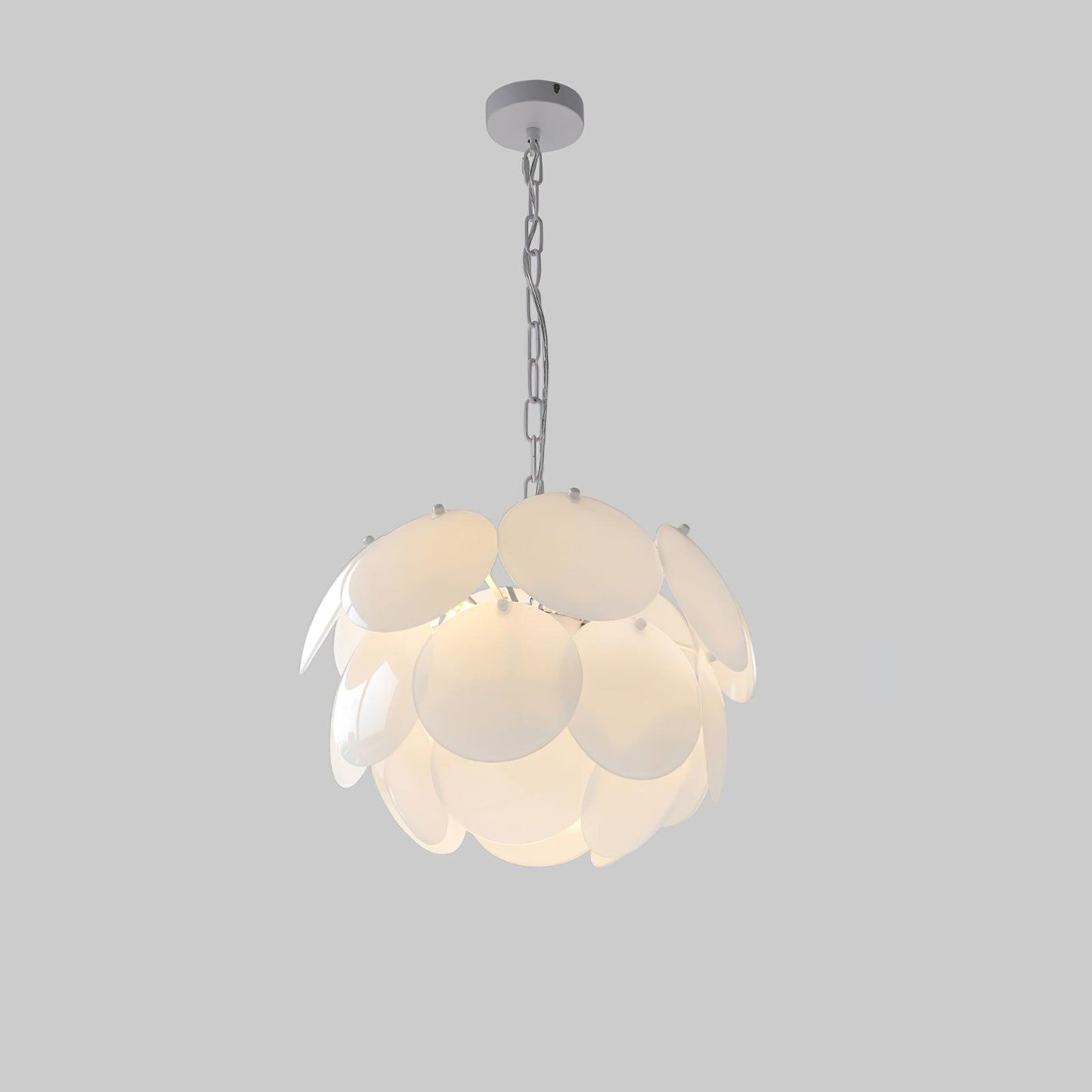 Luminous Petal Glass Chandelier