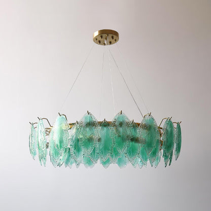 Maple Leaf Glass Chandelier