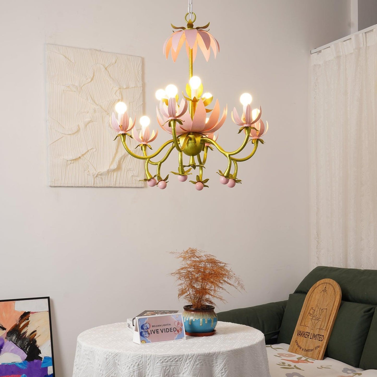 Mardi Gras Blossom Chandelier