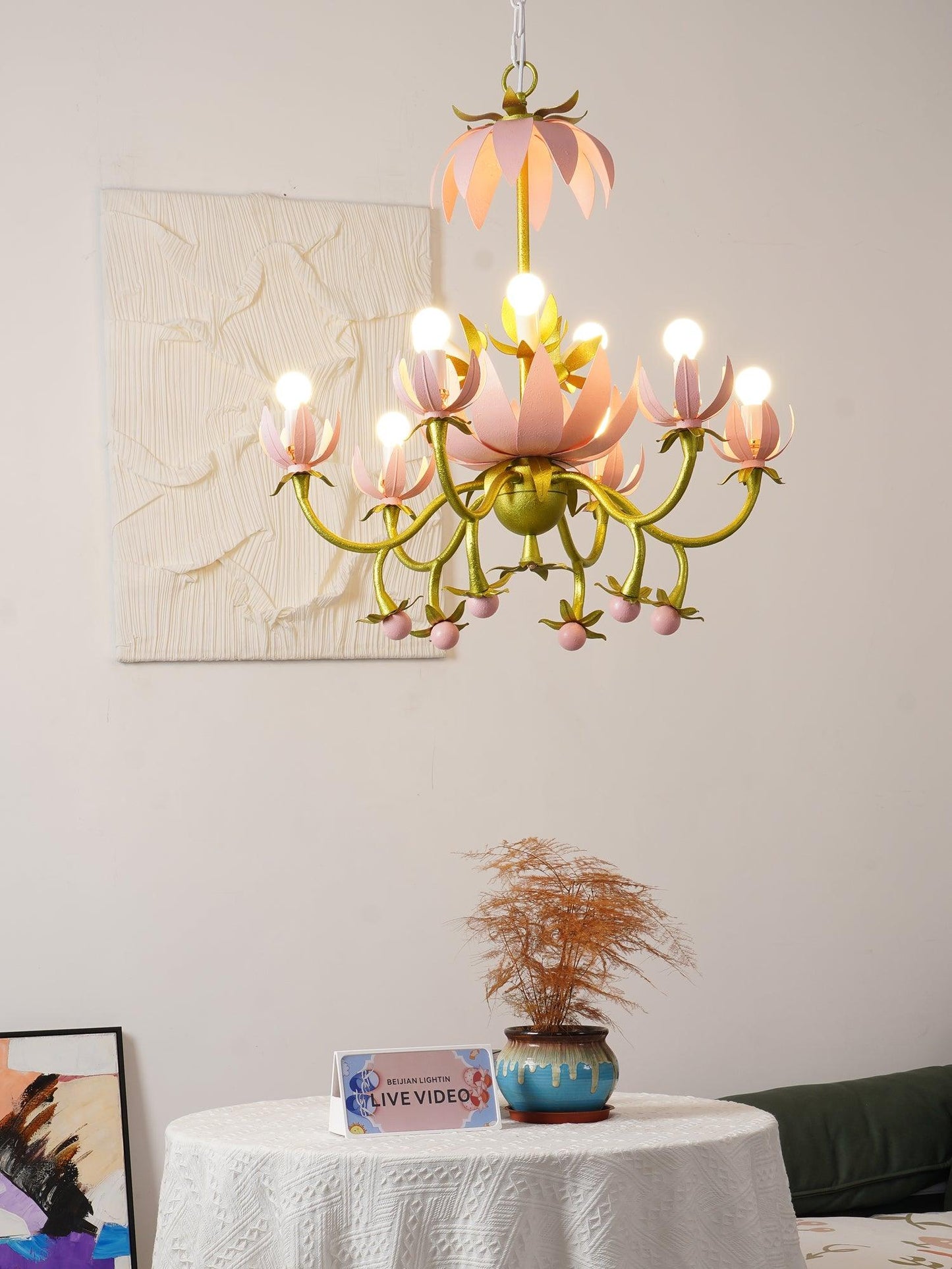 Mardi Gras Blossom Chandelier