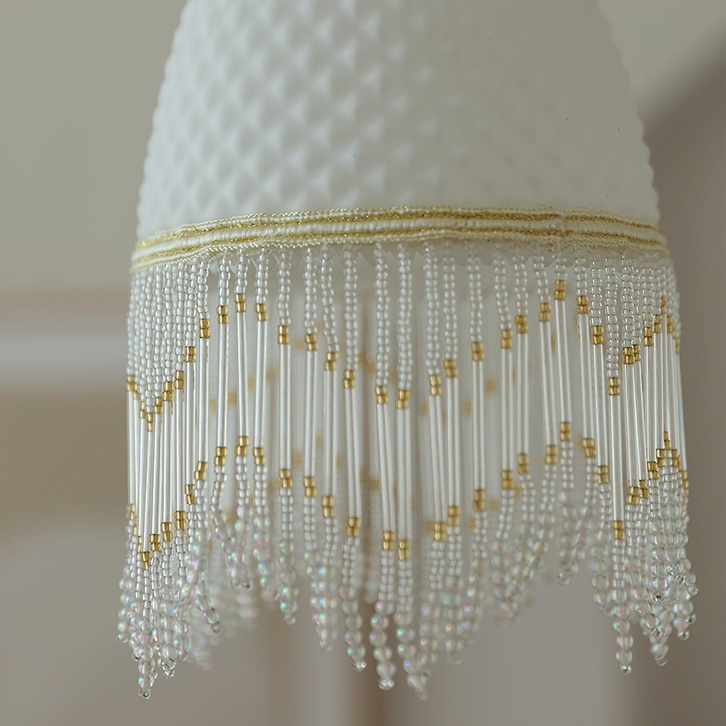 Mesh Tassel Glass Pendant Light