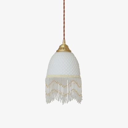 Mesh Tassel Glass Pendant Light