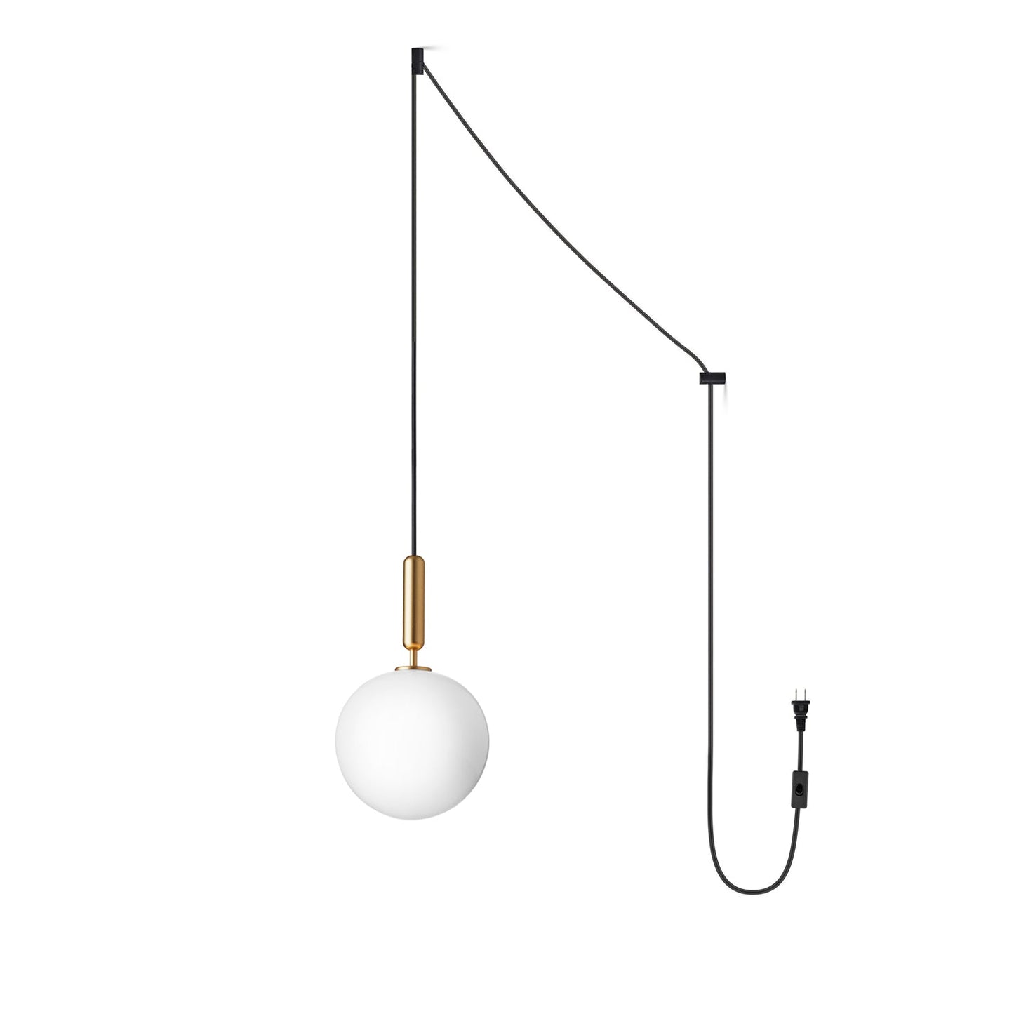 Scandiluxe Brass Pendant Swag Light